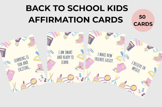 Kids Back to School Affirmation Cards (PLR)